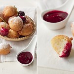 Ricotta Drop Doughnuts with a Fresh Cherry Sauce